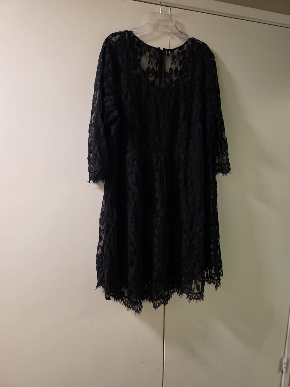 torrid Black Lace Long Sleeve A-Line Dress plus 24